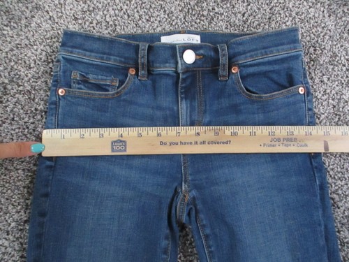Ann Taylor LOFT Jeans Womens 0 Blue Denim Slim Straight Low Rise Retro 26x27 - Picture 9 of 14