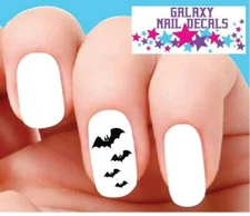 Waterslide Nail Decals - Set of 20 Halloween Bats Flying