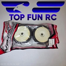 VP-Pro Striker 2.0 Evo 1/8 Buggy Tires Pre-Glued (Premounted) (White) (Soft) (2)