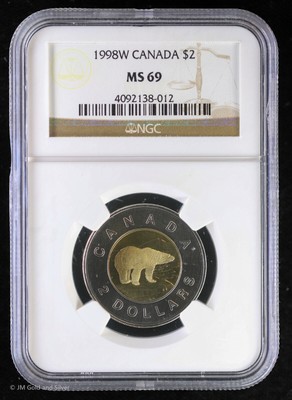 1998-W $2 Canada Toonie Bi-metal Coin NGC MS 69 | Top Pop | eBay