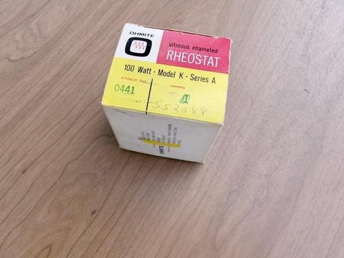 OHMITE RHEOSTAT 100 WATT MODEL K SERIES A # 0441 NIB - Picture 5 of 5