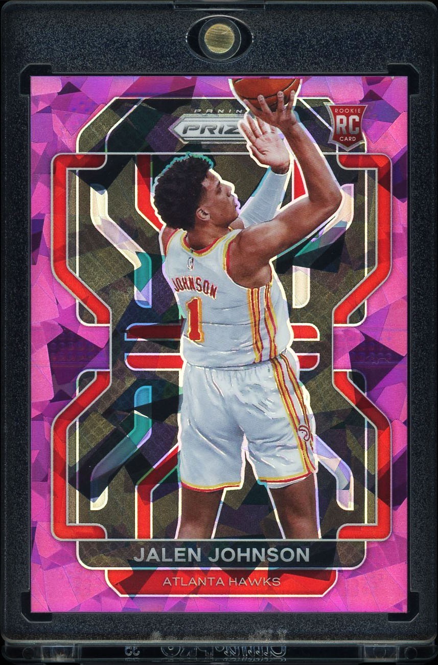Jalen Johnson 2021-22 Panini Prizm #305 Purple Ice Rookie /149 Hawks