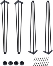 40Inch Hairpin Table Legs Black Set of 4, 900lbs Load Capacity