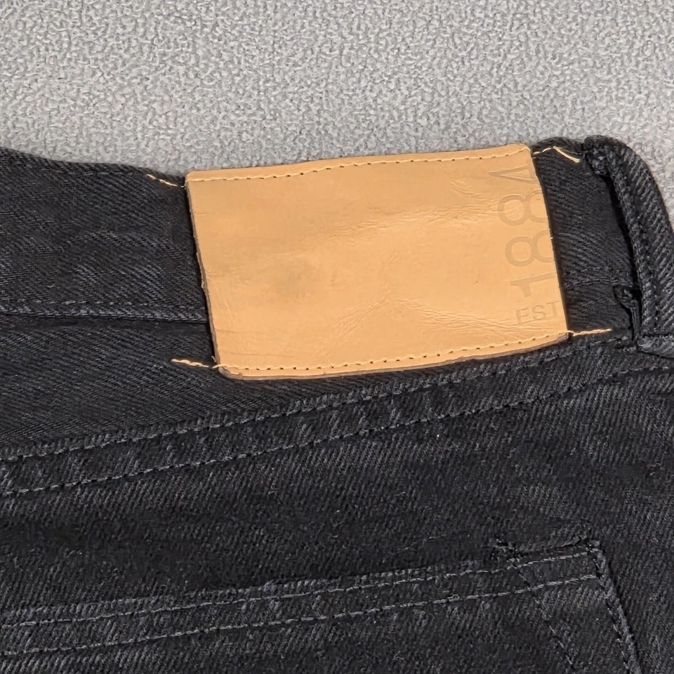 Marks & Spencer Jeans Mens 40x29 Black Selvedge 100% Cotton Straight Leg - Image 3 of 4