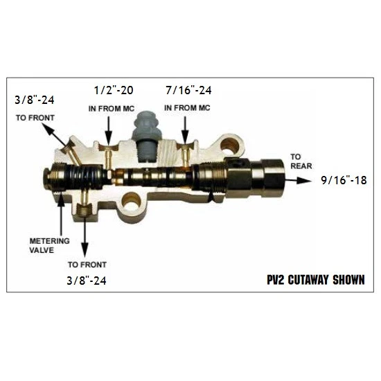Kit de conversión de refuerzo de freno de carrocería 64-72 GM A, F, X, 1-1/8 de diámetro Foto 2 de 4