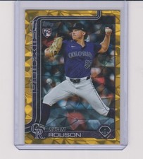 2025 Topps Update Ryan Rolison Gold Serial numbered 16/50 Colorado Rockies