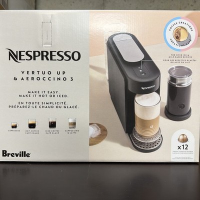 Nespresso Vertuo Coffee and Espresso Maker Breville Aeroccino3 BNV650BLK1BUC1