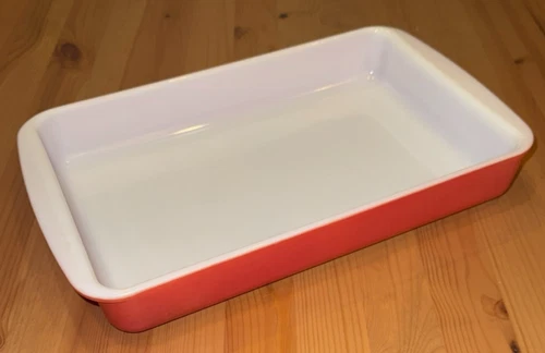 Vintage Pyrex Flamingo Pink 232 Rectangle Lasagna Casserole Baking Dish 2qt