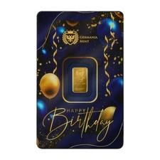 1g Goldbarren Happy Birthday Germania Mint 999,9