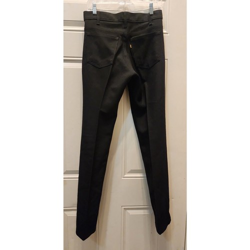 Vintage Levi's black jeans slacks, W30, L32, Macron, polyester - Picture 4 of 6