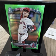 2025 Bowman Draft Tyler Bremner Rookie Green Refractor /99 Angels #BDC-37