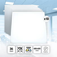 Xtend 10X Led Panel 62X62 Neutralweiß 36W 5000K 120Lm/W Rasterleuchte Pmma