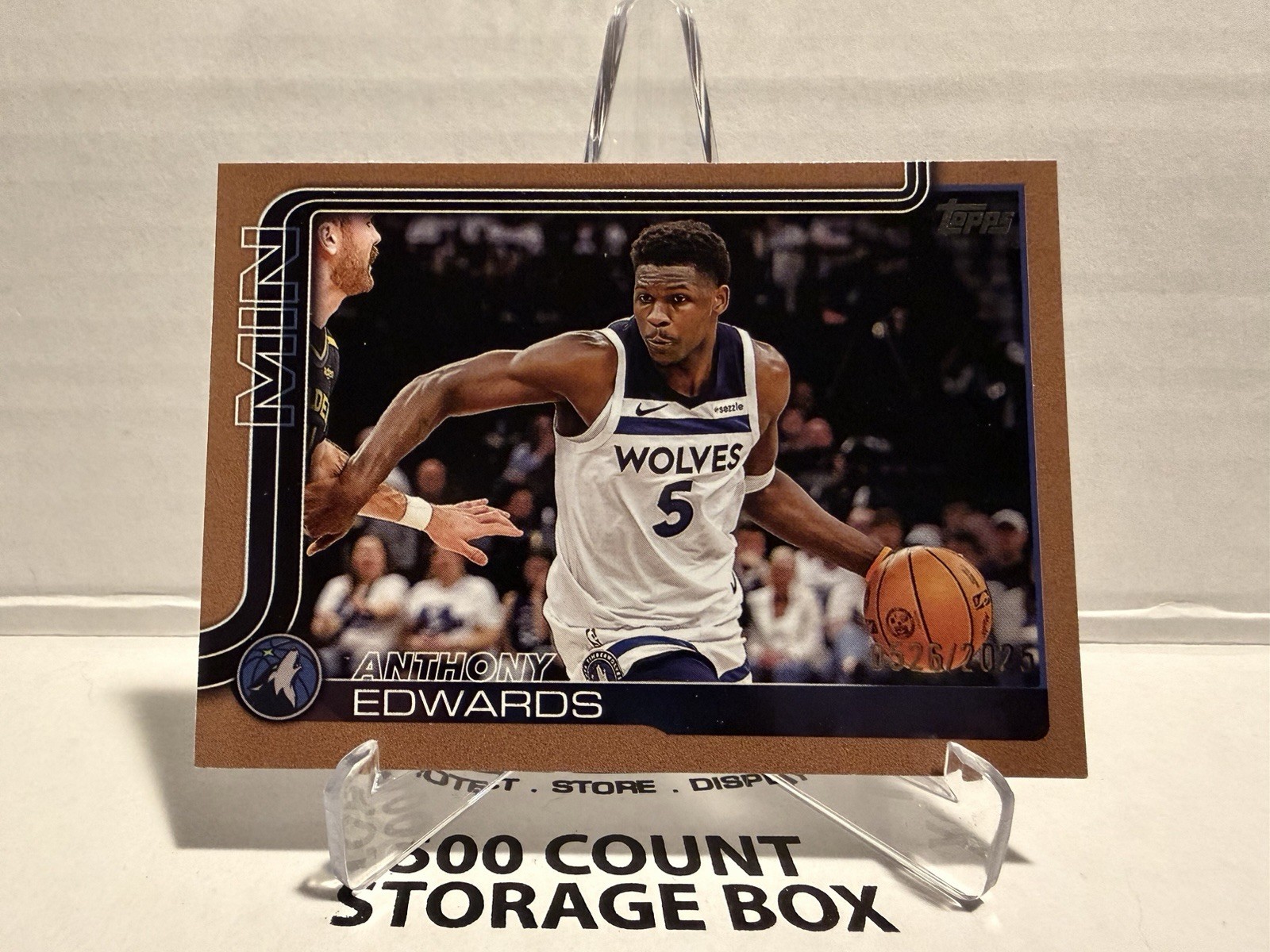 2025-26 Topps NBA Anthony Edwards #108 Gold Minnesota Timberwolves 0526/2025