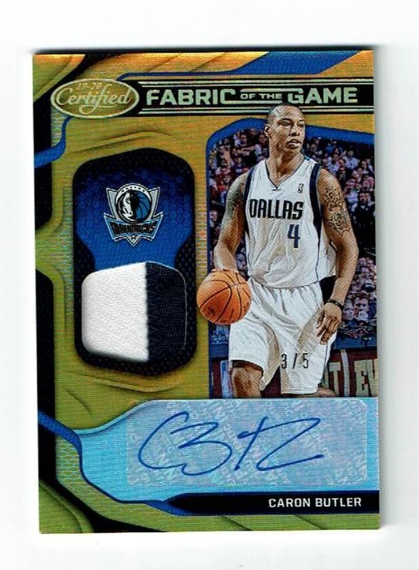 2019-20 Certified GOLD Caron Butler AUTO Jersey 3/5 Fabric of the Game Game Used