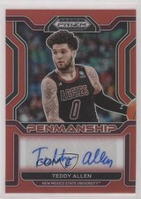2022 Panini Prizm Draft Picks College Penmanship Red /199 Teddy Allen Auto 1u6