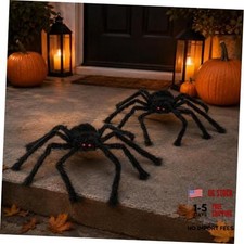 2 Pack 5 Ft Halloween Giant Hairy Spider Outdoor Indoor Yard Decor - Hairy