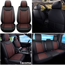 Luxury Leather Car Seat Covers For 2009-2026 Toyota Tacoma Regular Cab Full Set Luxury Leather Car Seat Covers For 2009-2026 Toyota Tacoma Regular Cab Full Set