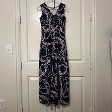 Talbots Blue & Pink Floral Maxi Dress Sz P Petite NWT $109