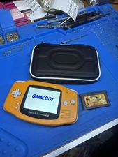 Spice Orange Backlit IPS Nintendo Gameboy Advance Glass Lens GBA NES Cart Pouch