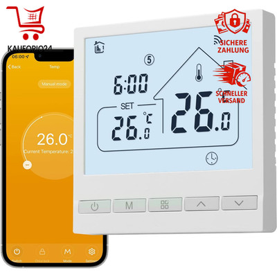 Thermostat Fußbodenheizung WLAN Intelligent Kompatibel mit Alexa Tuya 3A