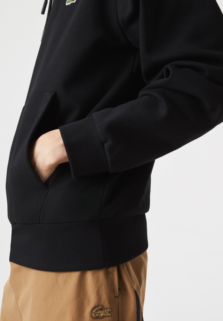 Lacoste Large (5) Classic Fit Crocodile Hoodie Overhead black / Noir BNWT image 7
