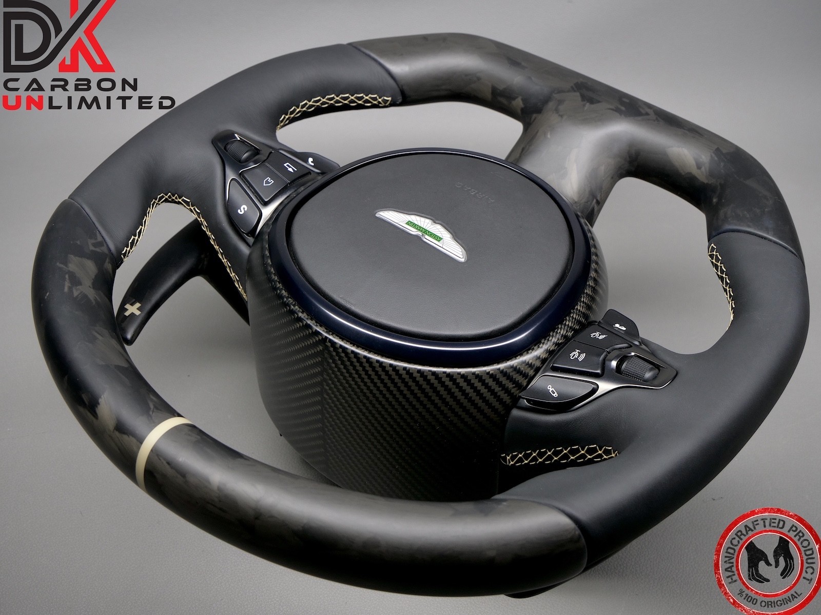 Aston Martin Vantage DBS DB11 Sand Storm Ring Matte Forged Carbon Steering Wheel