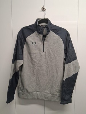 Under Armour 1/4 Zip Men's Small ColdGear Gray Windbreak Loose Fit Storm Golf