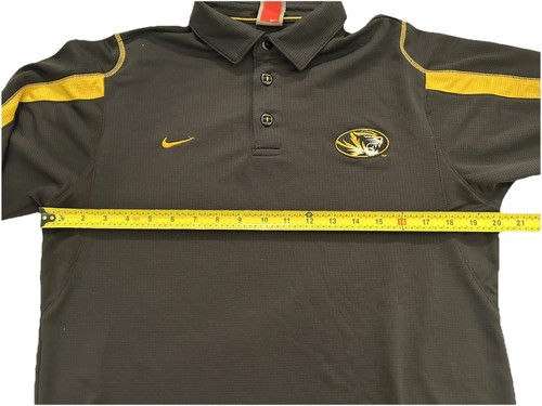 Polo Uomo MIZZOU Small University of Missouri Nike Fit Dry Manica Corta - Foto 10 di 13