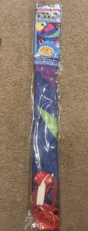 Gayla Industries Tropical Fish Rip Stop Nylon 55” Wingspan Delta Kite (T)