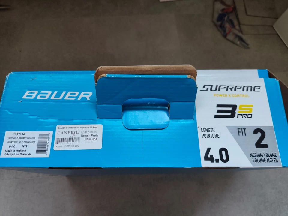 Bauer Supreme 3S Pro Schlittschuhe Gr. US 4.0 Fit 2 (≈ EU 37,5) Gebraucht - Bild 3 von 4