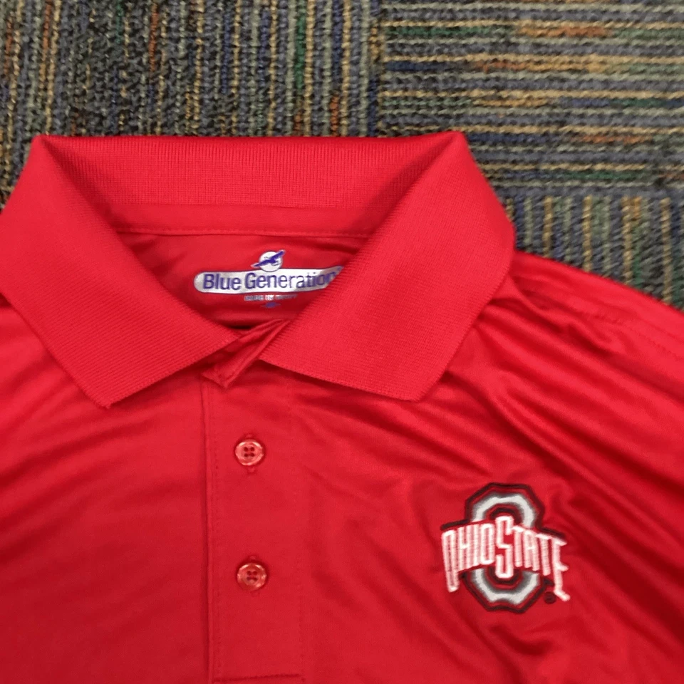 Men’s Raising Canes Limited Edition M Ohio State Buckeyes NCAA polo medium - Image 2 of 4