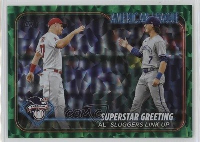 2024 Topps Series 2 Checklist Green Foil /499 Mike Trout Bobby Witt Jr #413 1bi0