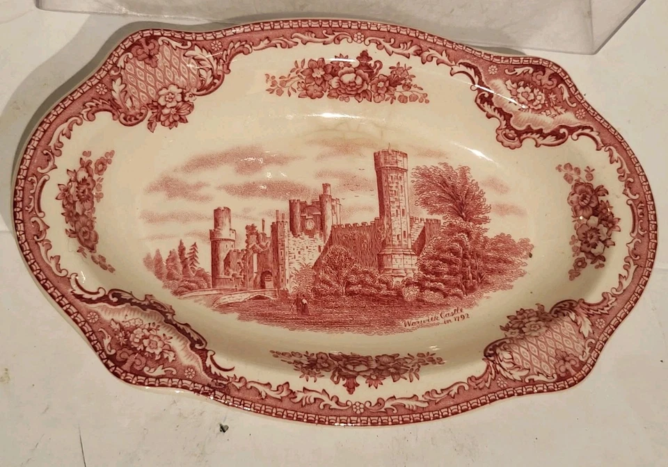 Vintage Johnson Bros. England Old British Castles Gravy Boat & Under Plate. NR - Image 3 of 4