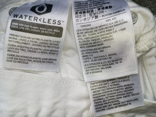 Levis 501 Premium WOMENS 29X26 Original Cropped Jeans White Button Fly Big E - Picture 11 of 13