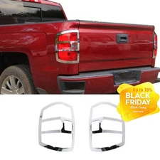 For 2014-2018 CHEVY SILVERADO 1500 2014-18 Chrome Sides Tail Light Bezel COVERS
