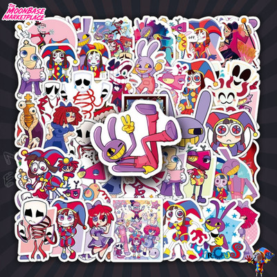 TADC Jax & Gangle Sticker Pack 50 Pieces - The Amazing Digital Circus Mix