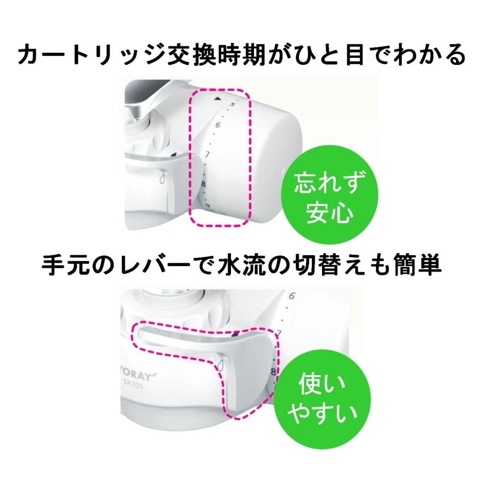TORAY Trevino SX705T Faucet Water Filter Japan Made, 7 Substances Removal  Japan - Image 3 of 4