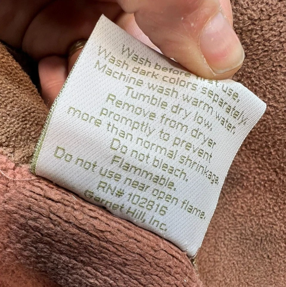 Garnet Hill German Ultra Soft Queen Fleece Throw Blanket Bedding Brown Cozy - Image 3 of 4