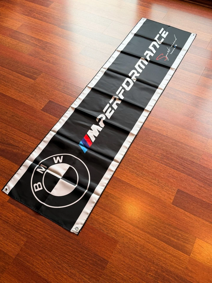 Bandeira BMW M Performance Motorsport - 180 × 45 cm (70,8” × 17,7”) - Imagem 3 de 4