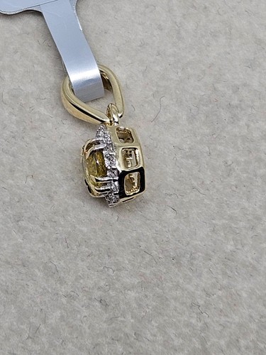 Colgante Esfena Ambilobe con Circón Blanco en Oro 9K 0.90ct (1.17g) - Imagen 5 de 5