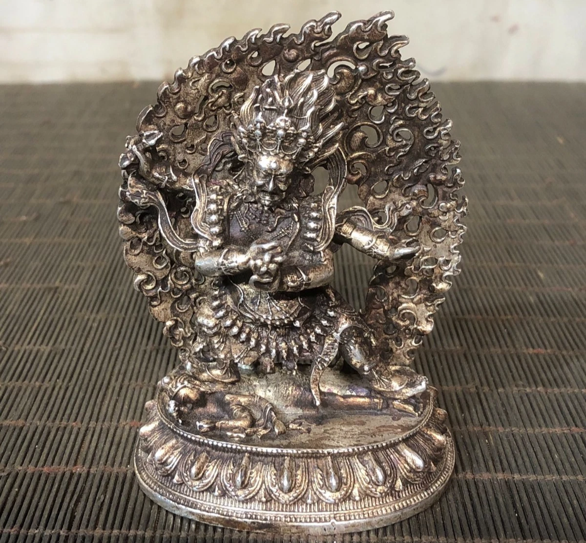 古董原版银色中国古董佛像和雕像| eBay