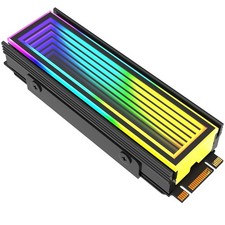 ARGB M.2 Heatsink SSD Heat Sink with Thermal Pads, Aluminum 2280 M2 5V 3Pin A...