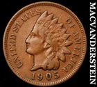1905 Indian Head Cent - Scarce  Very Fine+ / Extra Fine  Better Date  #G7250