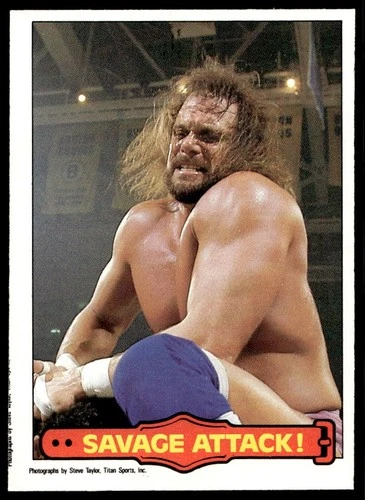 Randy Savage Attack! 1985 O-Pee-Chee WWF #11 Wrestling Card