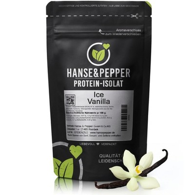1kg Sojaprotein-Isolat Ice Vanilla Eiweiß 100% Vegan Sojaproteinisolat