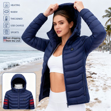 9-Area USB Electric Heated Coat with Battery - Unisex Winter Heating Outerwear