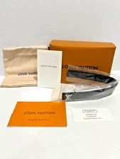 Louis Vuitton Black LV Slim Bracelet Adjustable Size 21 Box And Dustbag Included