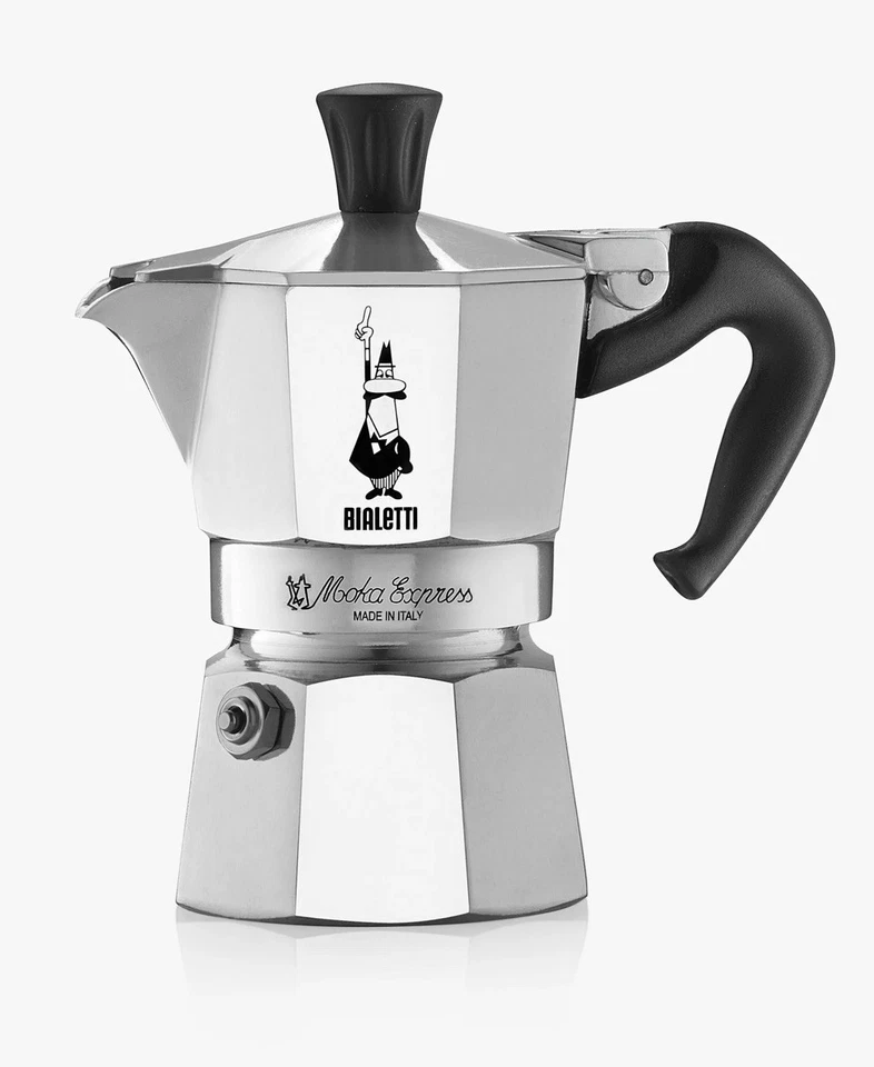 Moka Bialetti 3 Tazze Caffettiera Espresso - In Alluminio - Colore Argento - Immagine 2 di 4
