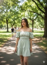 BP Green Ruffle Mini Dress. Vintage, Cottagecore, Lagonlook, Academia, Y2K,...