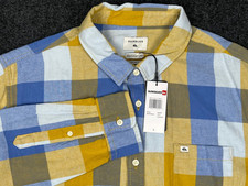 Nuevo con etiquetas Franela a Cuadros Quicksilver Motherfly Manga Larga Calce Regular Para Hombre Grande